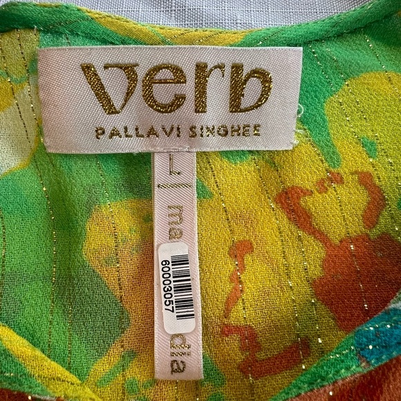 Verb by Pallavi Singhee Vibrant Floral Swing Blouse - Large - Picture 2 of 4